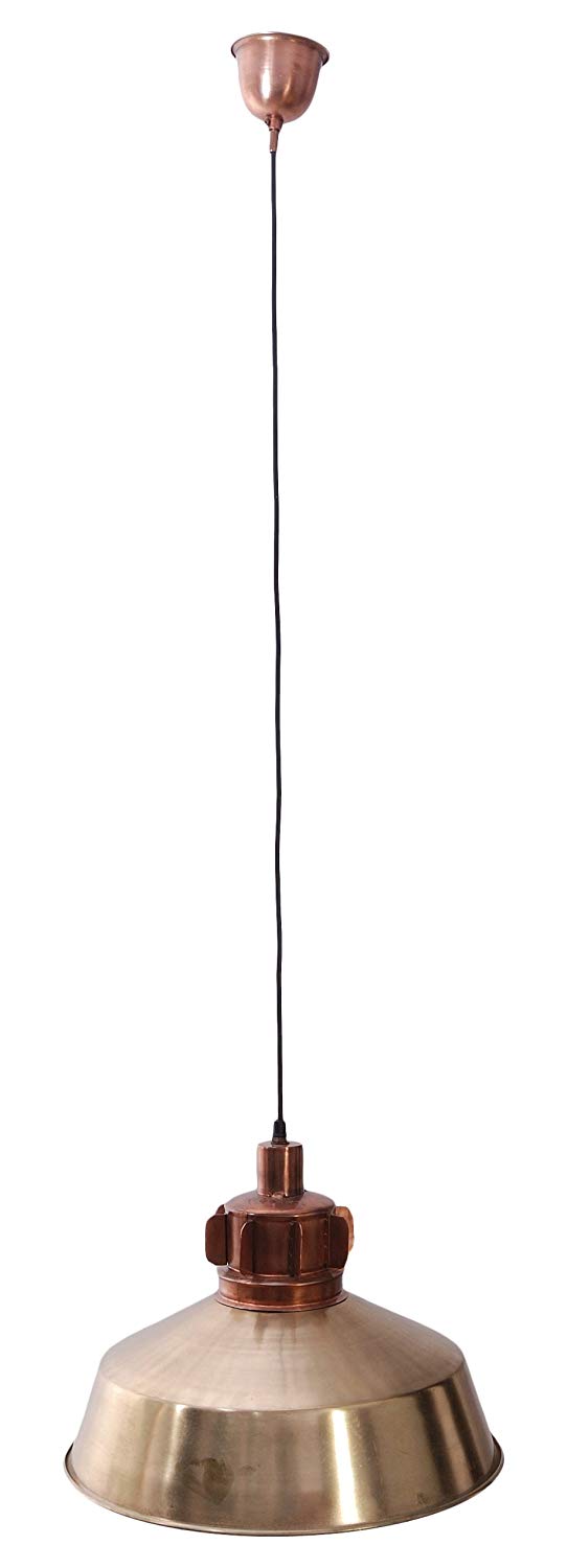 Brass Plated Hanging Lamp (R-4975)