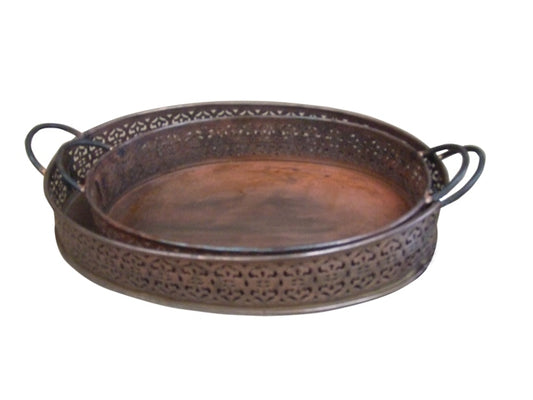 Iron Round Tray S/2 (R-1155)