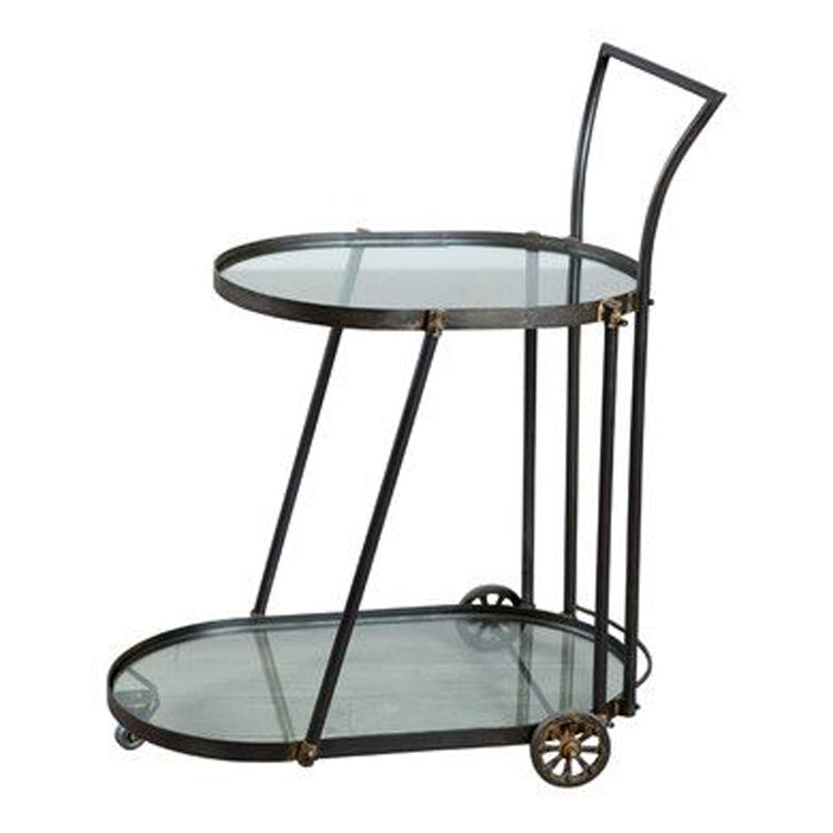 Iron Glass Bar Cart (R-1583)