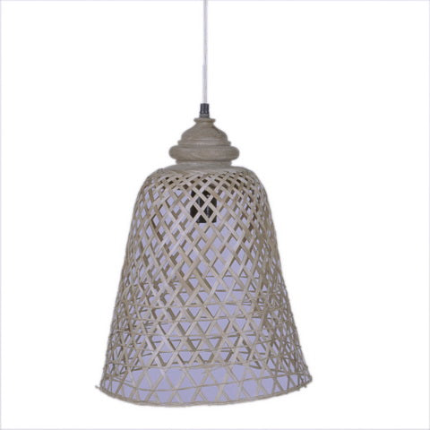 Wood Top Bamboo Pendant Lamp (R-2152)