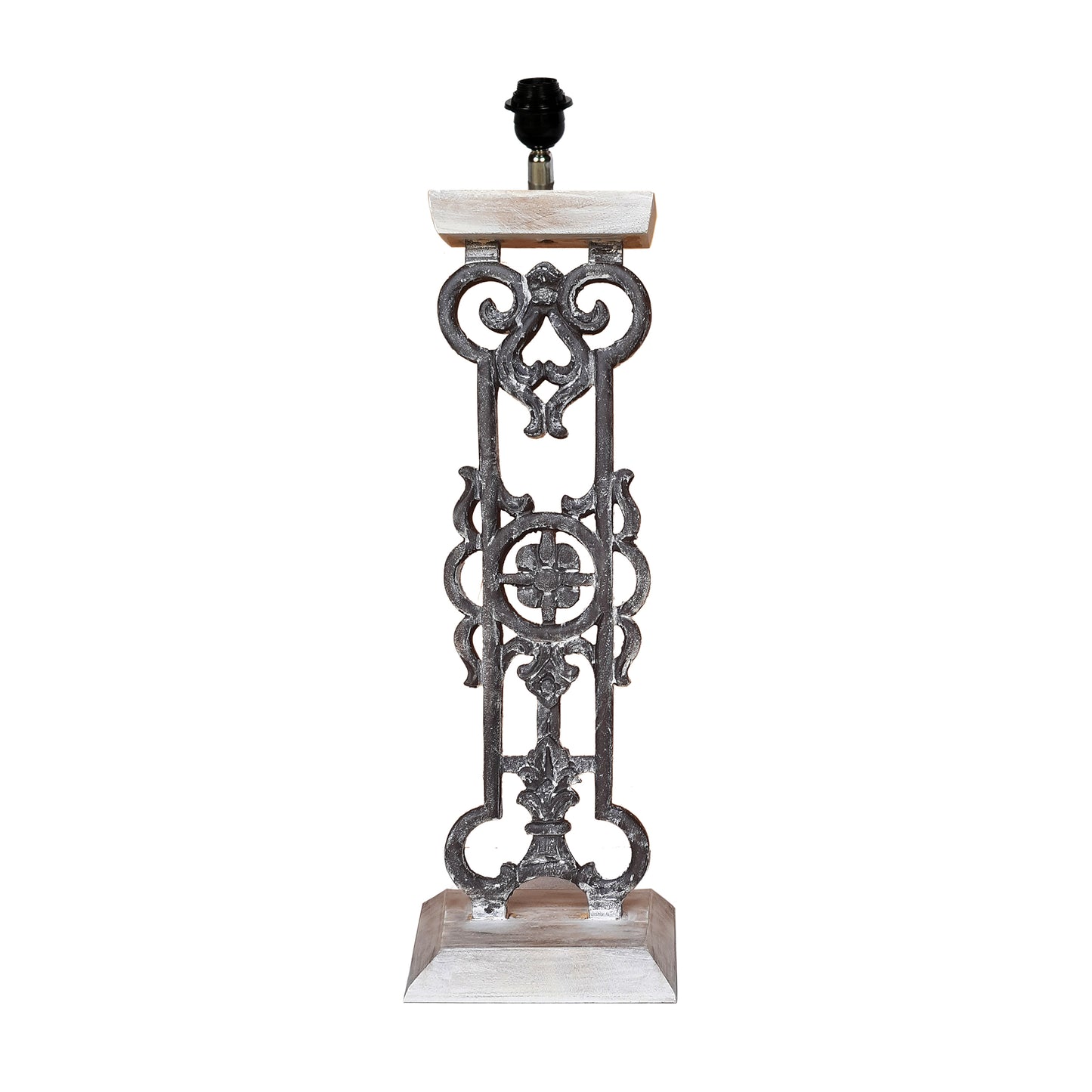 Iron Wood Vintage Table Lamp (R-2179GR)