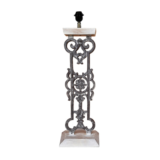 Iron Wood Vintage Table Lamp (R-2179GR)