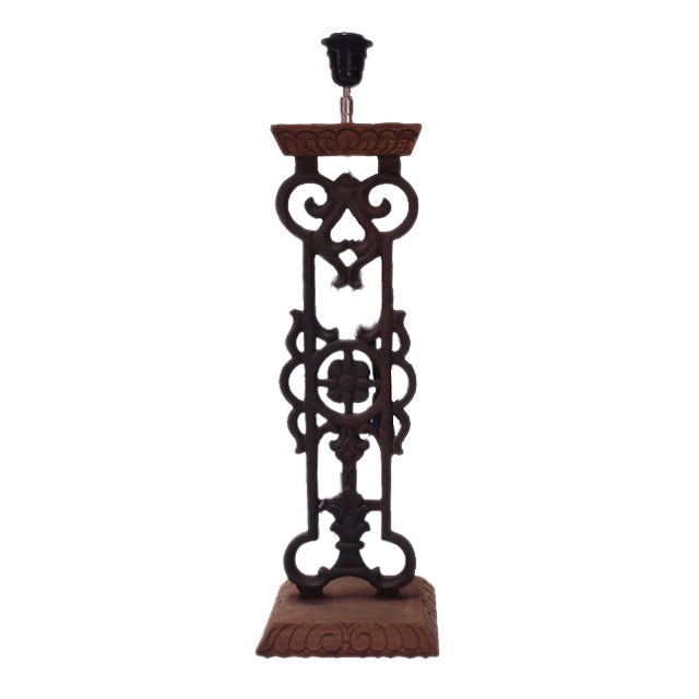 Iron Wood Vintage Table Lamp (R-2179)
