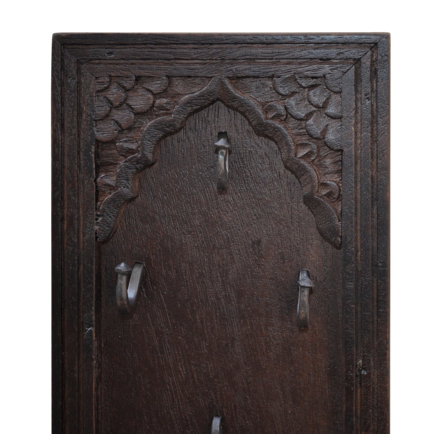 Wood Handcarved Wall Mount Key Holder (R-2294BW)