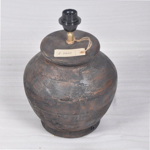 Wood Pot Table Lamp (R-2400)