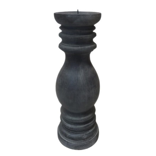 Wood Candle Holders (R-2747BLK)