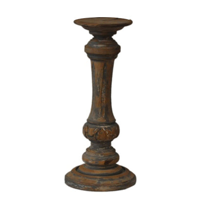 Wood Candle Holder (R-2901NT)