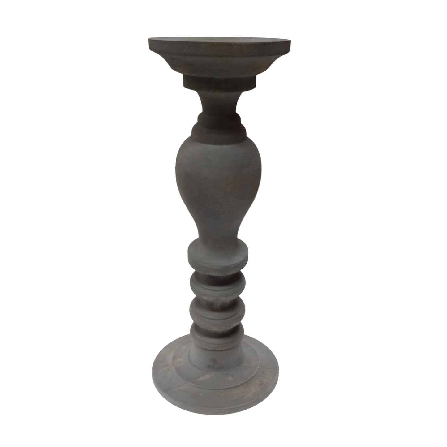 Wood Candle Holder (R-2903GR)
