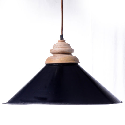 Wood Top Iron Hanging Lamp (R-4108)