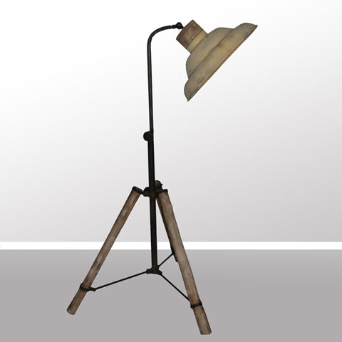 Wood Iron Floor Lamp (R-4276)