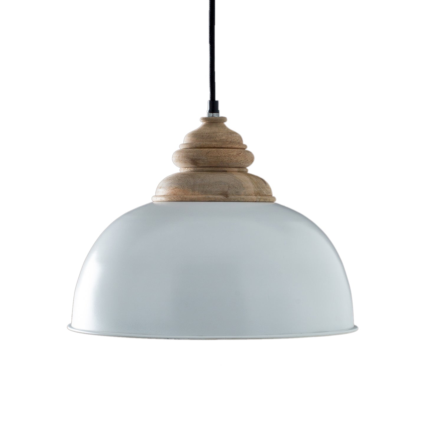 Wood Top Iron Hanging Lamp (R-4357)