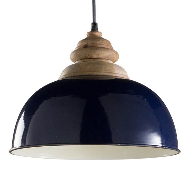 Wood Top Iron Hanging Lamp (R-4357)