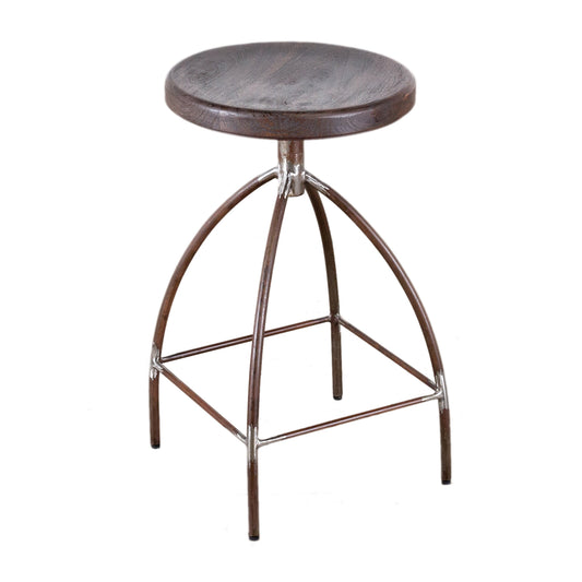 Wood Top Iron Base Counter Stool (R-4528)
