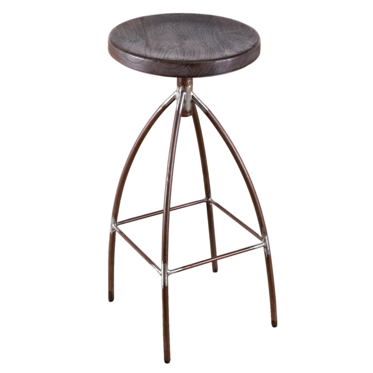 Wood Top Iron Base Bar Stool (R-4529)