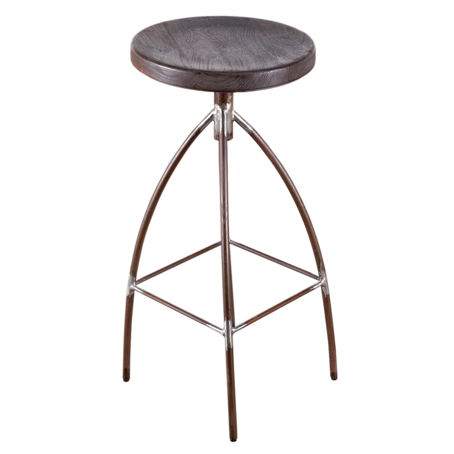 Wood Top Iron Base Bar Stool (R-4529)