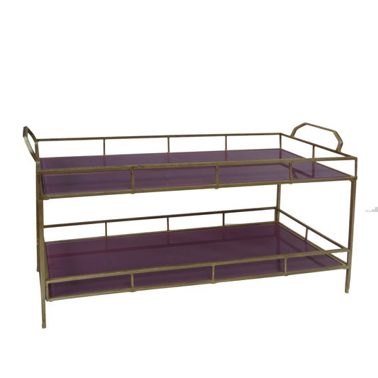 Iron Glass Trolly (R-4537BR)