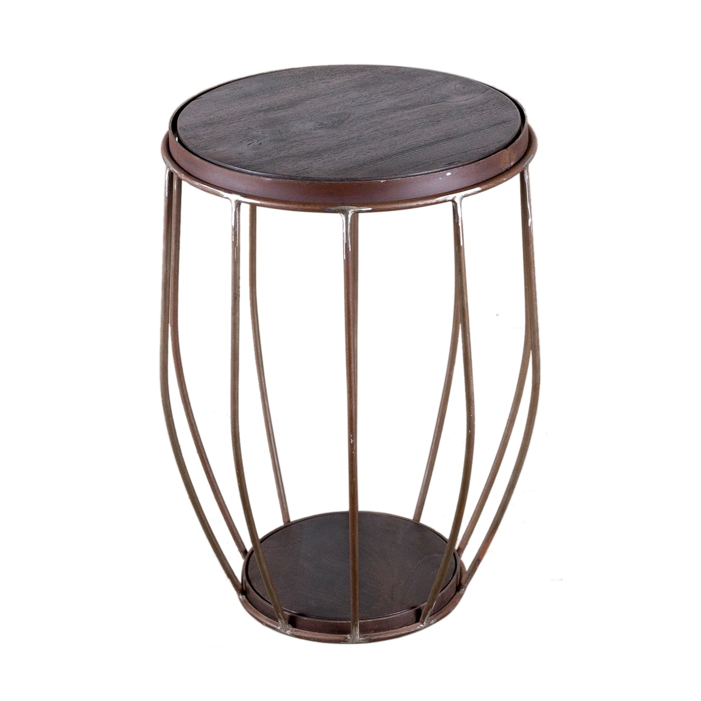 Wood Iron Side Stool (R-4631)