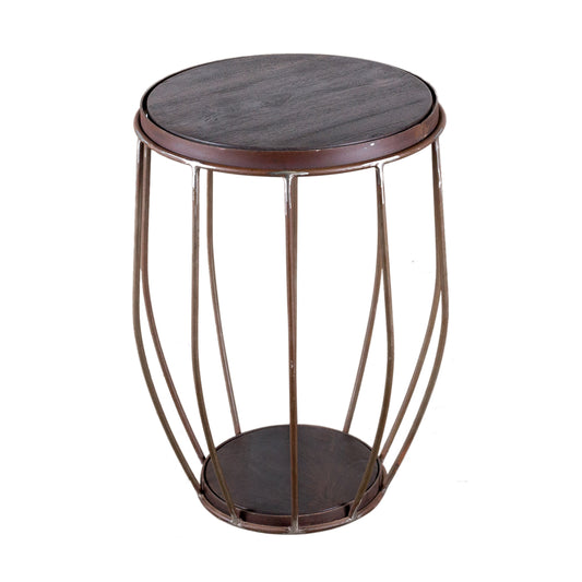 Wood Iron Side Stool (R-4631)