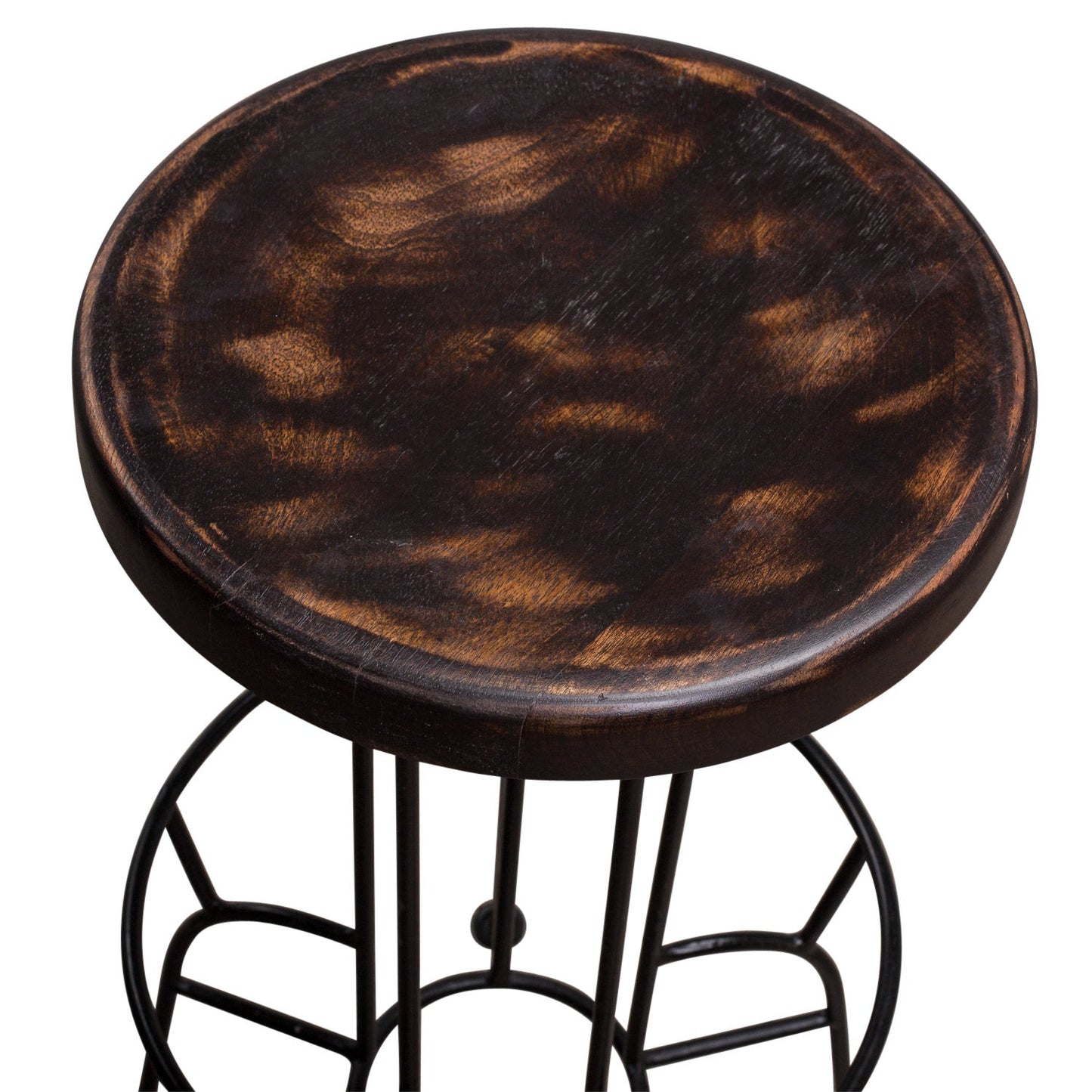 Wood Top Iron Bar Stool (R-4706)
