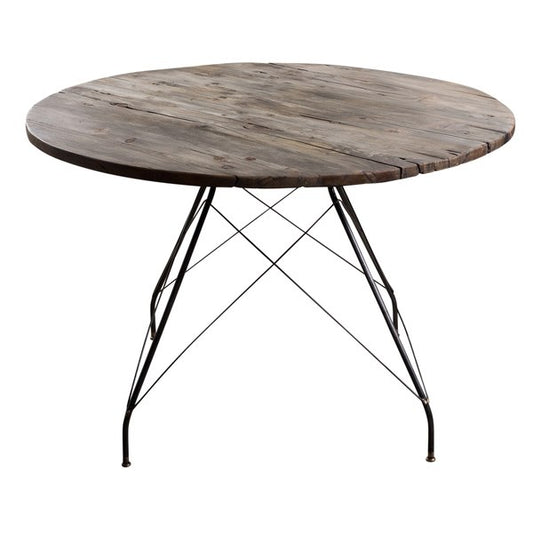 Wood Iron Dining Table (R-4717CHB)