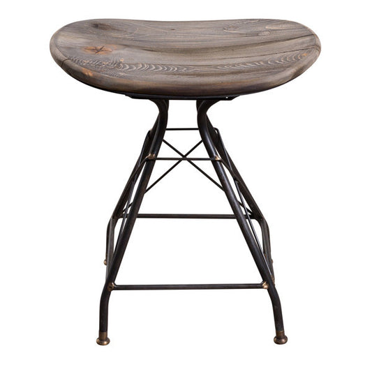 Wood Iron Short Stool (R-4718)