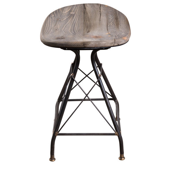 Wood Iron Short Stool (R-4718)