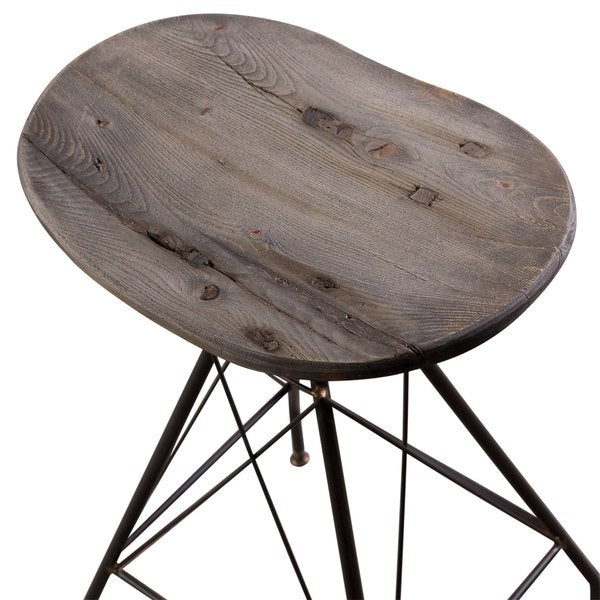 Wood Iron Counter Stool (R-4719)