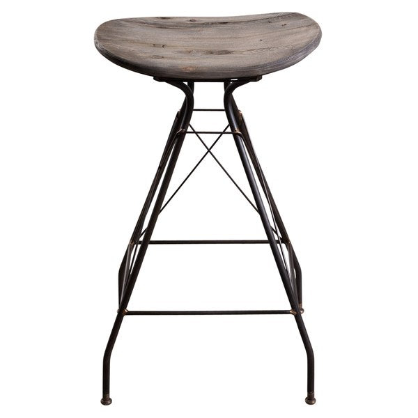 Wood Top Iron Bar Stool (R-4720)
