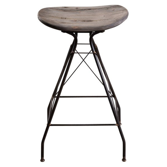 Wood Top Iron Bar Stool (R-4720)