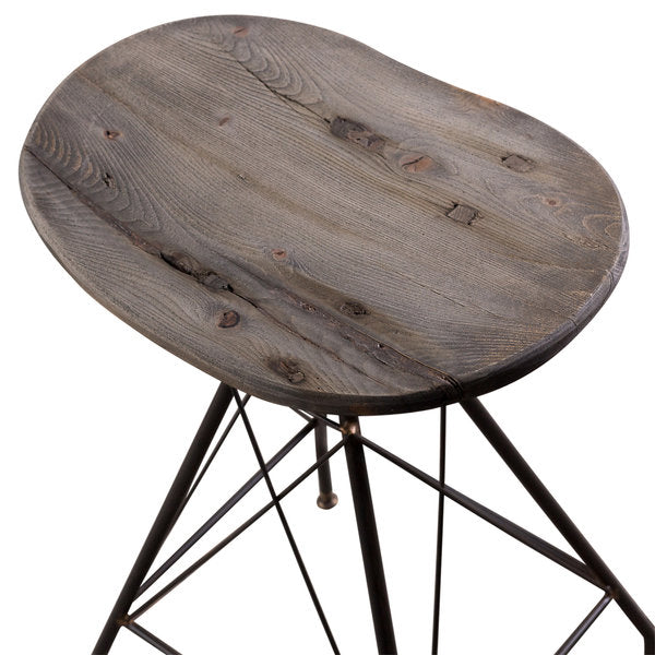 Wood Top Iron Bar Stool (R-4720)