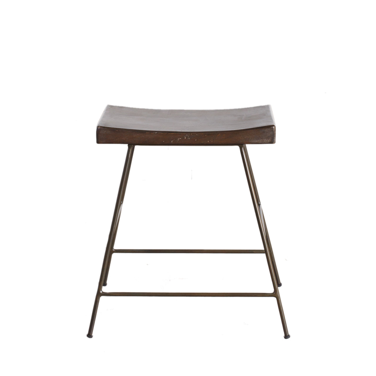 Wood Top Iron Base Dinning Stool (R-4811)