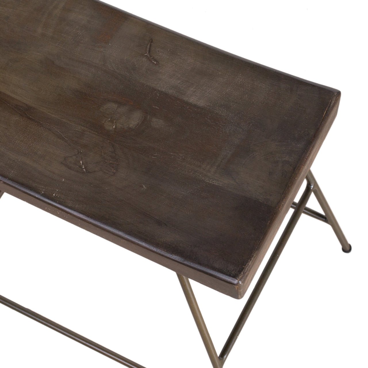 Wood Top Iron Base Dinning Stool (R-4811)