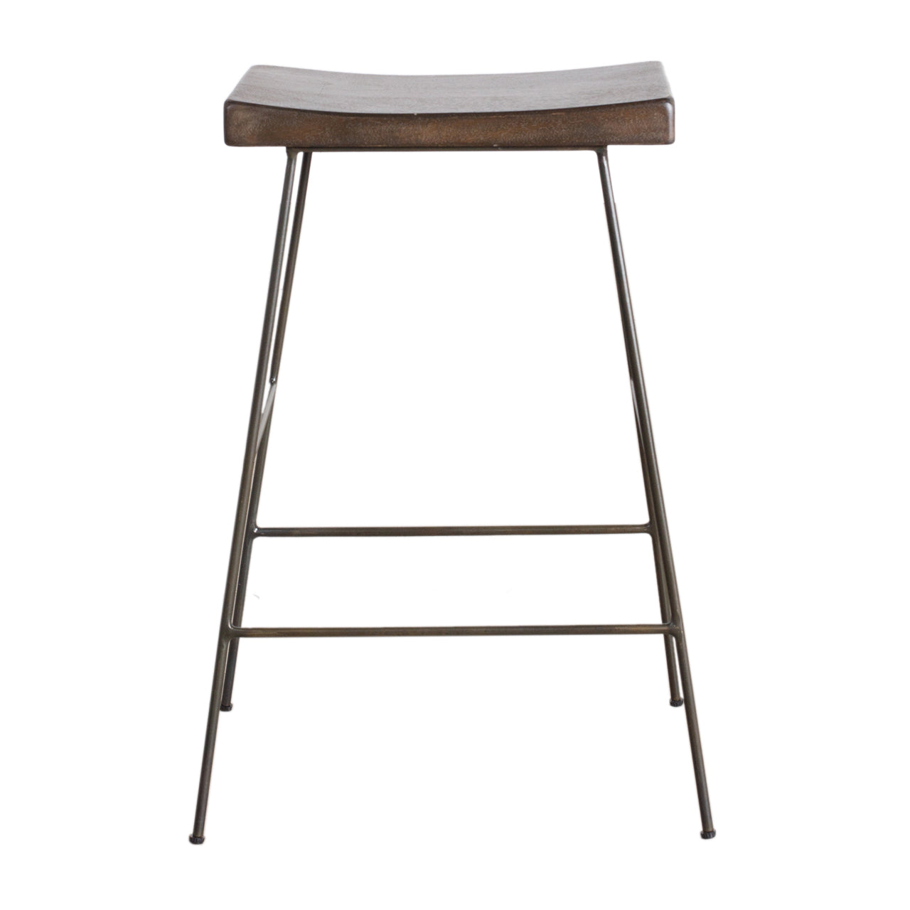 Wood Top Iron Base Counter Stool (R-4812)