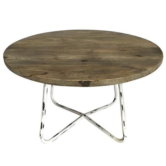 Wood Iron Coffee Table (R-4814WH)