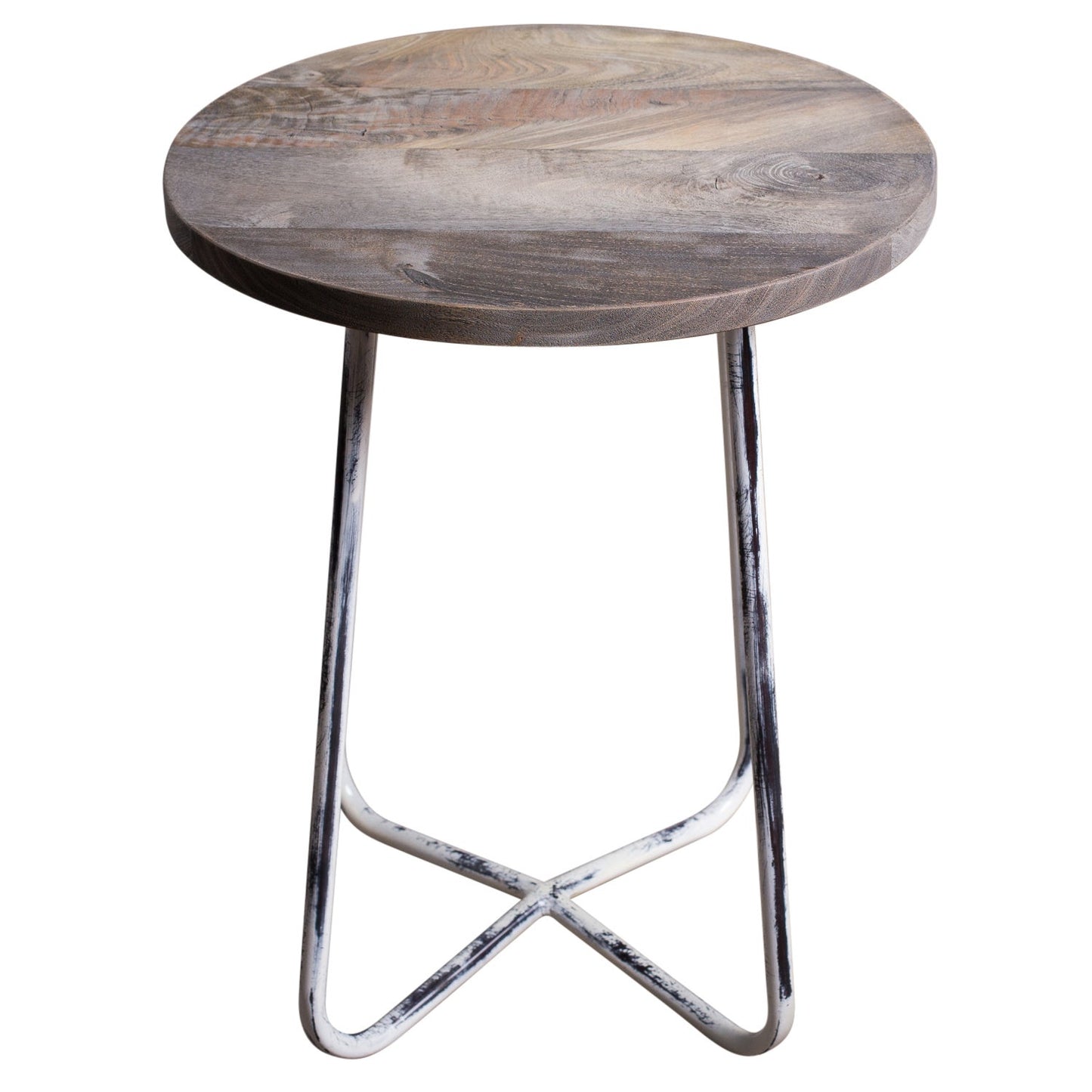 Wood Iron Side Table (R-4815WH)