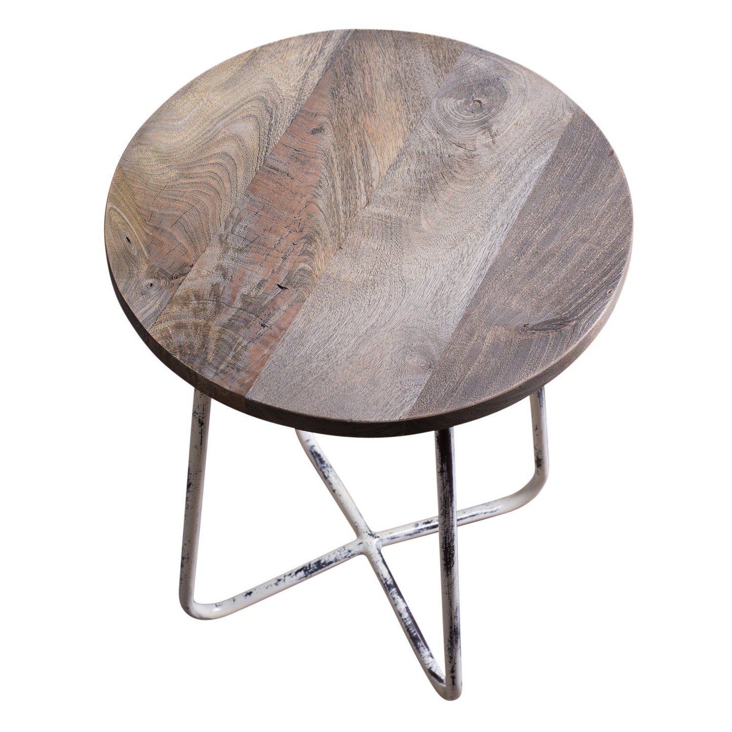 Wood Iron Side Table (R-4815WH)