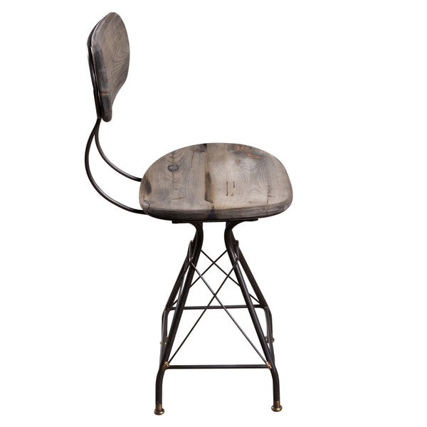 Wood Iron Chair (R-4890)