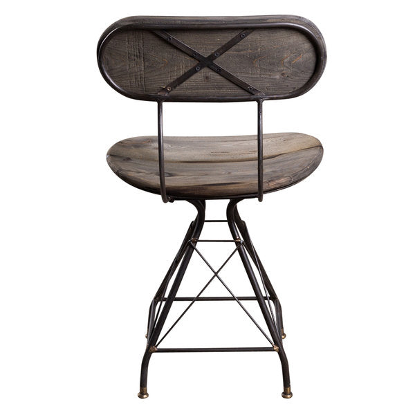 Wood Iron Chair (R-4890)