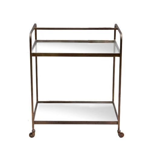 Glass Shelves Utility Trolly (R-4915BR)