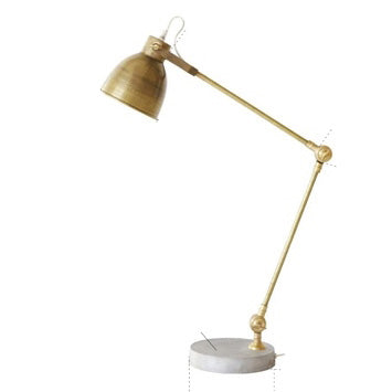 Iron Table Lamp with Stone Base (R-4926)