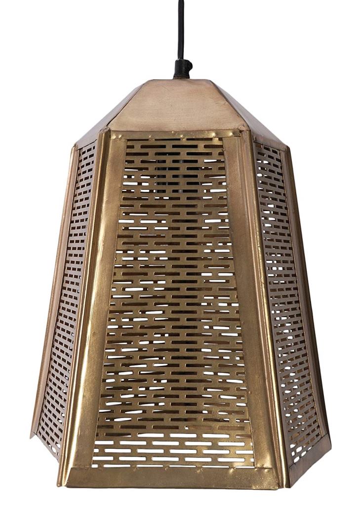 Antique Brass Hanging Lamp (R-4979)