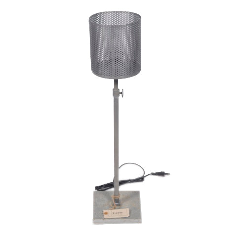 Iron Table Lamp with Stone Base (R-5055)