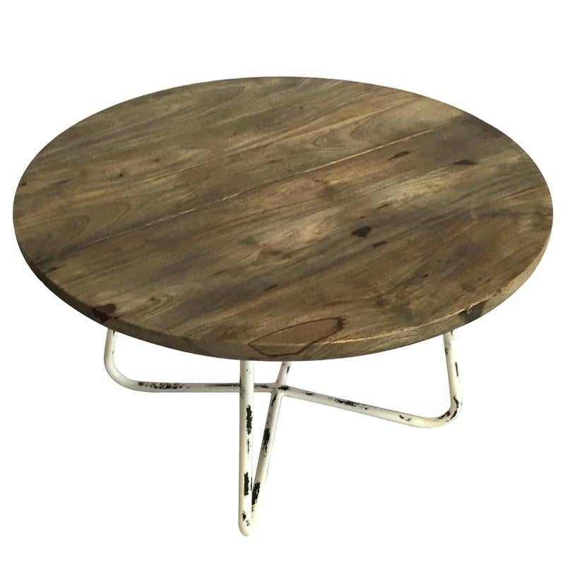 Wood Iron Coffee Table (R-4814WH)